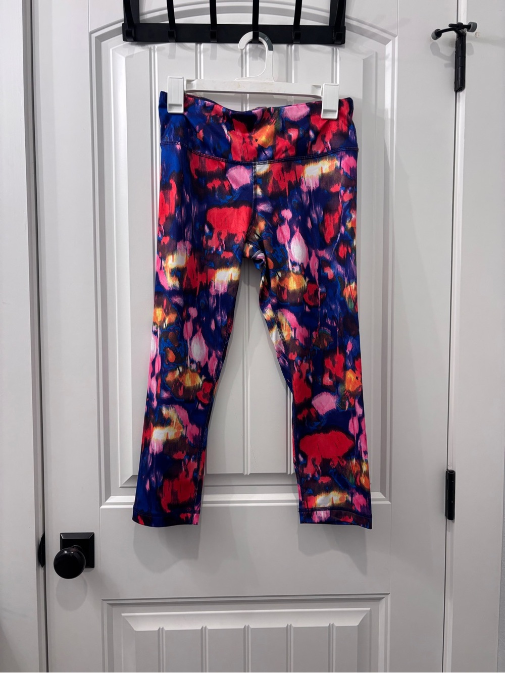 90 Degree By Reflex Abstract Print Leggings - Pink, Blue, Purple